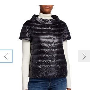 Herno short sleeve snap front quilted puffer vest